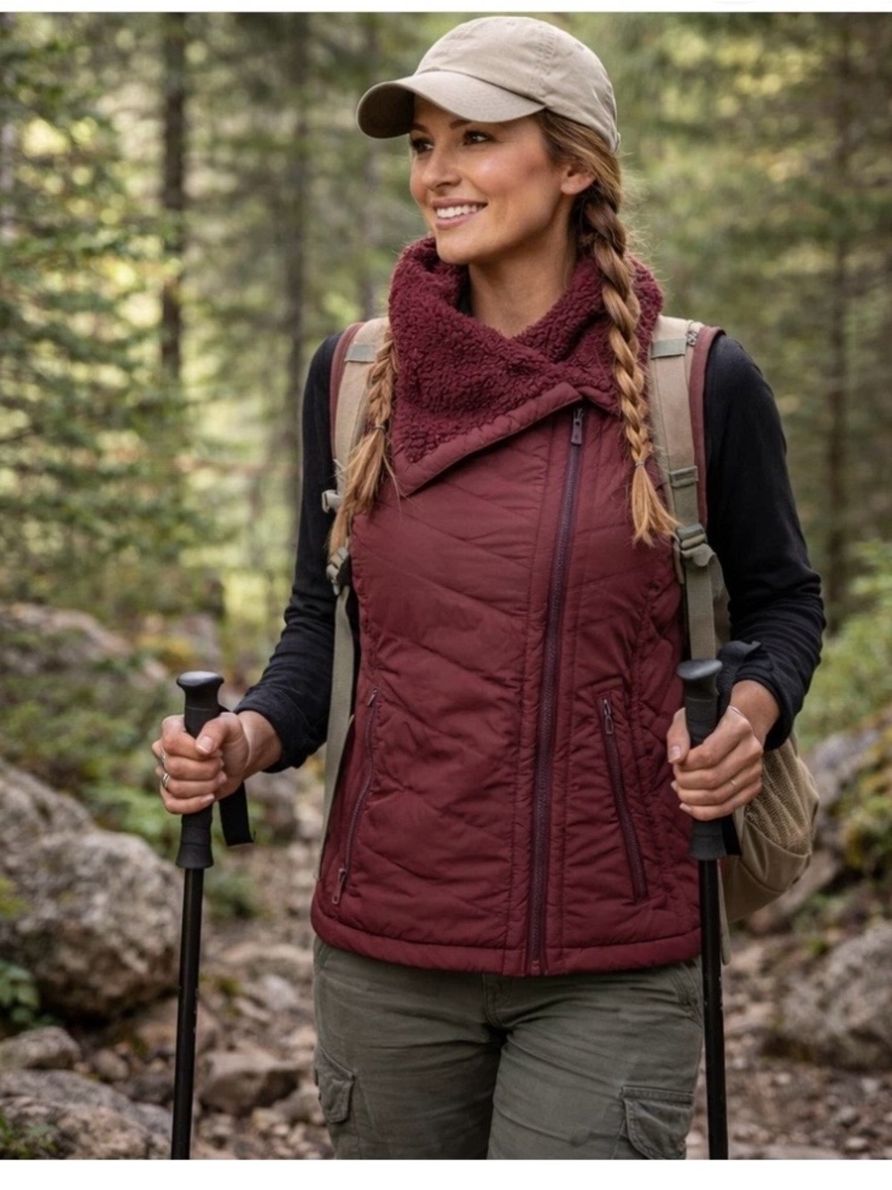 PrAna Diva Vest Burgandy XL